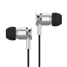 Sports Stereo Earphone Headset In-Ear H14 for Xiaomi Redmi Note 12 Pro Speed 5G Silver