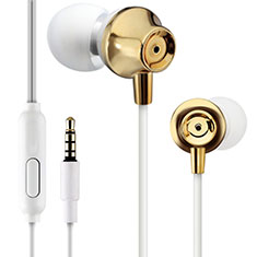 Sports Stereo Earphone Headset In-Ear H21 for Handy Zubehoer Geldboerse Ledertaschen Gold