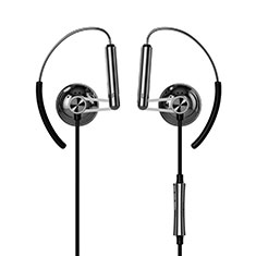 Sports Stereo Earphone Headset In-Ear H22 for Sharp Aquos R6 Black