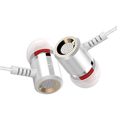 Sports Stereo Earphone Headset In-Ear H25 for Vivo Y31 2021 Silver