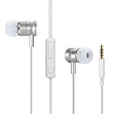 Sports Stereo Earphone Headset In-Ear H31 for Sharp Aquos Sense4 Basic Silver