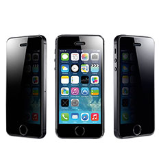 Tempered Glass Anti-Spy Screen Protector Film for Apple iPhone 5 Blue
