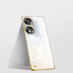 Transparent Crystal Frameless Hard Case Back Cover for Huawei Honor 70 5G Gold