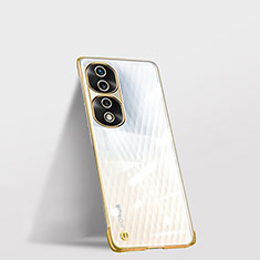 Transparent Crystal Frameless Hard Case Back Cover for Huawei Honor 70 Pro 5G Gold