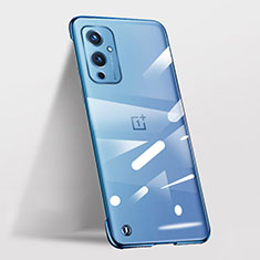 Transparent Crystal Frameless Hard Case Back Cover for OnePlus 9 5G Blue