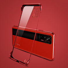 Transparent Crystal Frameless Hard Case Back Cover for Realme GT Neo 2T 5G Red