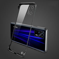 Transparent Crystal Frameless Hard Case Back Cover for Realme Q3 Pro 5G Black