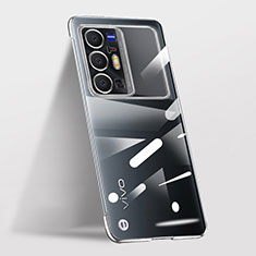 Transparent Crystal Frameless Hard Case Back Cover for Vivo X70 Pro+ Plus 5G Silver