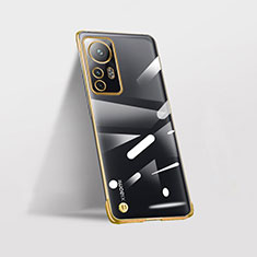 Transparent Crystal Frameless Hard Case Back Cover for Xiaomi Redmi Note 12S Gold