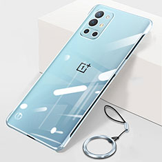 Transparent Crystal Frameless Hard Case Back Cover H01 for OnePlus 9R 5G Clear