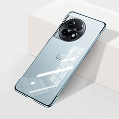 Transparent Crystal Frameless Hard Case Back Cover H01 for OnePlus Ace 2 5G Blue