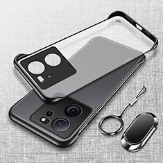 Transparent Crystal Frameless Hard Case Back Cover H01 for Xiaomi Redmi K60 Ultra 5G Black