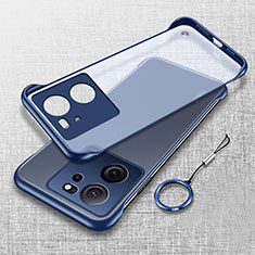 Transparent Crystal Frameless Hard Case Back Cover H02 for Xiaomi Mi 13T 5G Blue