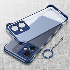 Transparent Crystal Frameless Hard Case Back Cover H02 for Xiaomi Redmi Note 12R Pro 5G Blue