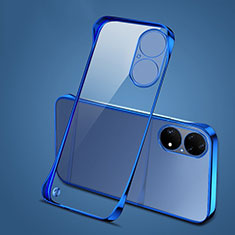 Transparent Crystal Frameless Hard Case Back Cover H03 for Huawei P50e Blue