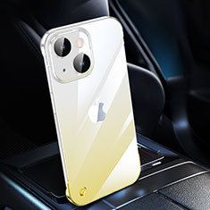 Transparent Crystal Gradient Hard Case Back Cover QC2 for Apple iPhone 15 Plus Yellow