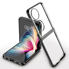 Transparent Crystal Hard Case Back Cover AC1 for Huawei P60 Pocket Black