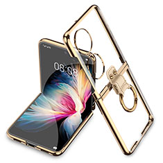 Transparent Crystal Hard Case Back Cover AC2 for Huawei P50 Pocket Gold