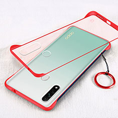 Transparent Crystal Hard Case Back Cover H01 for Oppo A31 Red