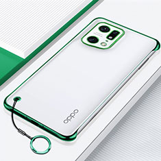 Transparent Crystal Hard Case Back Cover H01 for Oppo Find X5 5G Green