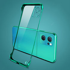 Transparent Crystal Hard Case Back Cover H01 for Oppo Reno7 SE 5G Green