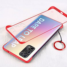 Transparent Crystal Hard Case Back Cover H01 for Realme Q2 Pro 5G Red