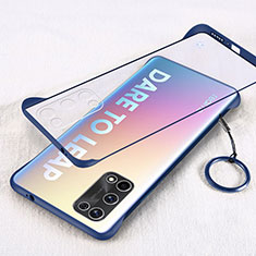 Transparent Crystal Hard Case Back Cover H01 for Realme X7 Pro 5G Blue