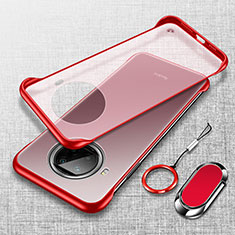 Transparent Crystal Hard Case Back Cover H01 for Xiaomi Mi 10i 5G Red