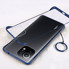 Transparent Crystal Hard Case Back Cover H01 for Xiaomi Mi 11 5G Blue