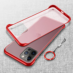 Transparent Crystal Hard Case Back Cover H02 for Apple iPhone 14 Pro Red