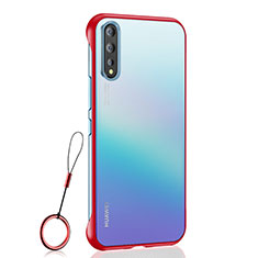 Transparent Crystal Hard Case Back Cover H02 for Huawei P smart S Red