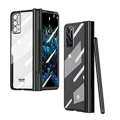 Transparent Crystal Hard Case Back Cover H02 for Oppo Find N 5G Black