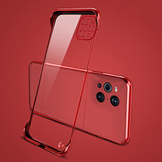 Transparent Crystal Hard Case Back Cover H02 for Oppo Find X3 Pro 5G Red