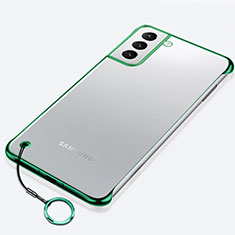 Transparent Crystal Hard Case Back Cover H02 for Samsung Galaxy S21 FE 5G Green