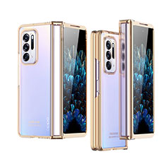 Transparent Crystal Hard Case Back Cover H03 for Oppo Find N 5G Gold
