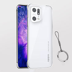 Transparent Crystal Hard Case Back Cover H03 for Oppo Find X5 Pro 5G Clear