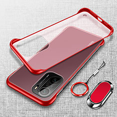 Transparent Crystal Hard Case Back Cover H03 for Xiaomi Mi 11i 5G Red