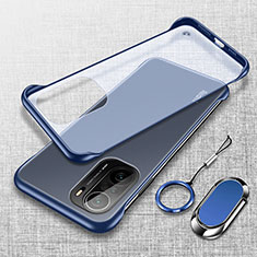 Transparent Crystal Hard Case Back Cover H03 for Xiaomi Redmi K40 5G Blue