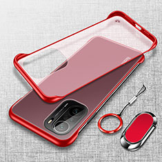 Transparent Crystal Hard Case Back Cover H03 for Xiaomi Redmi K40 Pro 5G Red