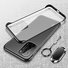 Transparent Crystal Hard Case Back Cover H03 for Xiaomi Redmi K40 Pro+ Plus 5G Black