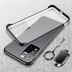 Transparent Crystal Hard Case Back Cover H04 for Xiaomi Poco X4 NFC Black