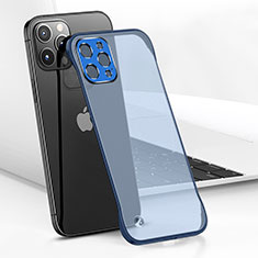 Transparent Crystal Hard Case Back Cover H05 for Apple iPhone 16 Pro Max Blue