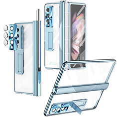Transparent Crystal Hard Case Back Cover H05 for Samsung Galaxy Z Fold3 5G Blue