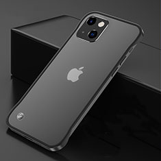 Transparent Crystal Hard Case Back Cover H06 for Apple iPhone 15 Black