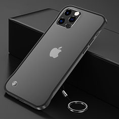 Transparent Crystal Hard Case Back Cover H06 for Apple iPhone 15 Pro Max Black