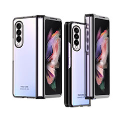 Transparent Crystal Hard Case Back Cover H06 for Samsung Galaxy Z Fold3 5G Black