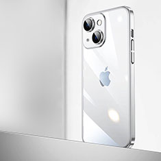 Transparent Crystal Hard Case Back Cover QC2 for Apple iPhone 15 Silver