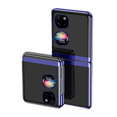 Transparent Crystal Hard Case Back Cover QH1 for Huawei P60 Pocket Blue