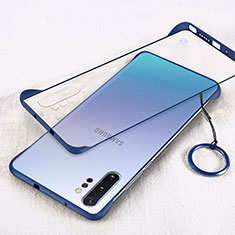 Transparent Crystal Hard Case Back Cover S01 for Samsung Galaxy Note 10 Plus Blue