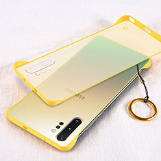 Transparent Crystal Hard Case Back Cover S01 for Samsung Galaxy Note 10 Plus Yellow